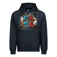 Navy baseball mama with leopard Urban Hoodie - Zillion Design Studio