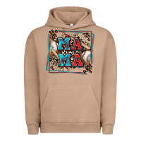 Pigment Burro baseball mama with leopard Urban Hoodie - Zillion Design Studio