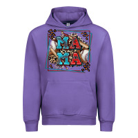 Tulip baseball mama with leopard Urban Hoodie - Zillion Design Studio