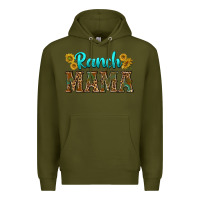 Army Green ranch mama Premium Hoodie - texasbilliewilder