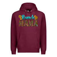 Burgundy ranch mama Premium Hoodie - texasbilliewilder