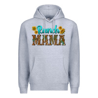 Heather Grey ranch mama Premium Hoodie - texasbilliewilder