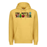 Antique Gold one merry teacher Premium Hoodie - RanaPortraitStore