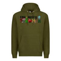 Army Green one merry teacher Premium Hoodie - RanaPortraitStore