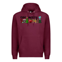 Burgundy one merry teacher Premium Hoodie - RanaPortraitStore