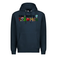 Navy one merry teacher Premium Hoodie - RanaPortraitStore