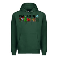 Sports Green one merry teacher Premium Hoodie - RanaPortraitStore