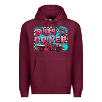 Burgundy dibs on the driver background Premium Hoodie - AdoDesignShop