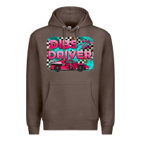 Coffee dibs on the driver background Premium Hoodie - AdoDesignShop