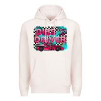 Pale Pink dibs on the driver background Premium Hoodie - AdoDesignShop