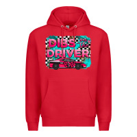 Red dibs on the driver background Premium Hoodie - AdoDesignShop