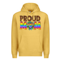 Antique Gold proud mom lgbtq Premium Hoodie - texasbilliewilder