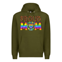 Army Green proud mom lgbtq Premium Hoodie - texasbilliewilder