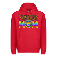 Red proud mom lgbtq Premium Hoodie - texasbilliewilder