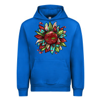 Cobalt Cherry sunflower Urban Hoodie - texasbilliewilder
