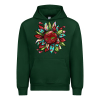 Forest Green Cherry sunflower Urban Hoodie - texasbilliewilder