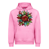 Fuchsia Pink Cherry sunflower Urban Hoodie - texasbilliewilder