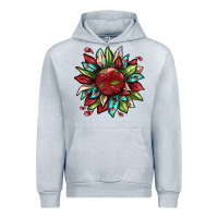 Heather Grey Cherry sunflower Urban Hoodie - texasbilliewilder