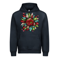 Navy Cherry sunflower Urban Hoodie - texasbilliewilder