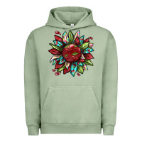 Pigment Oil Green Cherry sunflower Urban Hoodie - texasbilliewilder