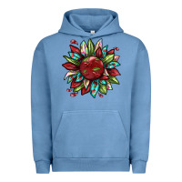 Pigment Pebble Blue Cherry sunflower Urban Hoodie - texasbilliewilder