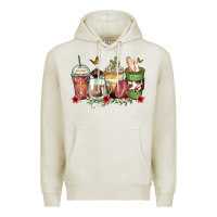 Oatmeal Heather faith coffee cups Premium Hoodie - Zillion Design Studio