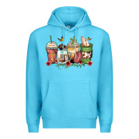 Ocean Blue faith coffee cups Premium Hoodie - Zillion Design Studio