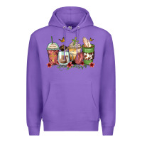 Purple faith coffee cups Premium Hoodie - Zillion Design Studio