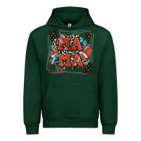 Forest Green American football mama with leopard Urban Hoodie - Zillion Design Studio