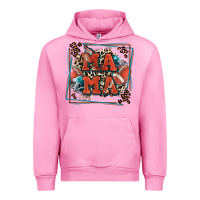 Fuchsia Pink American football mama with leopard Urban Hoodie - Zillion Design Studio