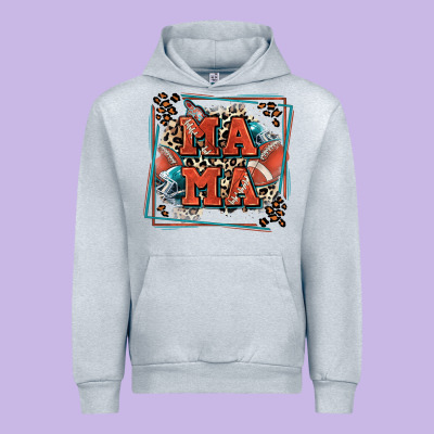 American Football Mama With Leopard Urban Hoodie Designed By Zillion Design Studio