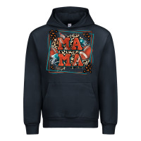 Navy American football mama with leopard Urban Hoodie - Zillion Design Studio