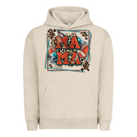 Pigment French Oak American football mama with leopard Urban Hoodie - Zillion Design Studio