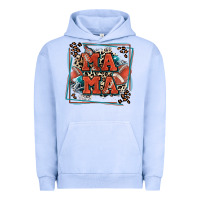 Pigment Grape Ice American football mama with leopard Urban Hoodie - Zillion Design Studio