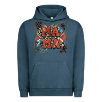 Pigment Midnight Navy American football mama with leopard Urban Hoodie - Zillion Design Studio