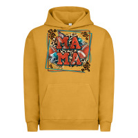 Pigment Peanut Butter American football mama with leopard Urban Hoodie - Zillion Design Studio