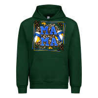 Forest Green volleyball mama with leopard Urban Hoodie - Zillion Design Studio