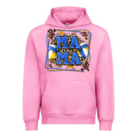 Fuchsia Pink volleyball mama with leopard Urban Hoodie - Zillion Design Studio
