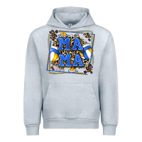 Heather Grey volleyball mama with leopard Urban Hoodie - Zillion Design Studio