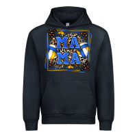 Navy volleyball mama with leopard Urban Hoodie - Zillion Design Studio