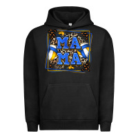 Pigment Black volleyball mama with leopard Urban Hoodie - Zillion Design Studio