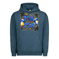 Pigment Midnight Navy volleyball mama with leopard Urban Hoodie - Zillion Design Studio
