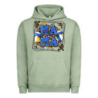 Pigment Oil Green volleyball mama with leopard Urban Hoodie - Zillion Design Studio
