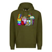 Army Green pride coffee cups Premium Hoodie - Zillion Design Studio