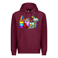 Burgundy pride coffee cups Premium Hoodie - Zillion Design Studio