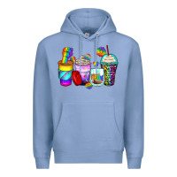 Colony Blue pride coffee cups Premium Hoodie - Zillion Design Studio