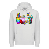 Dove Grey pride coffee cups Premium Hoodie - Zillion Design Studio