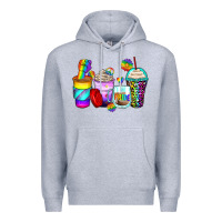 Heather Grey pride coffee cups Premium Hoodie - Zillion Design Studio