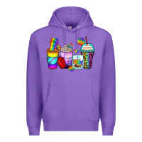 Purple pride coffee cups Premium Hoodie - Zillion Design Studio