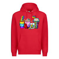 Red pride coffee cups Premium Hoodie - Zillion Design Studio